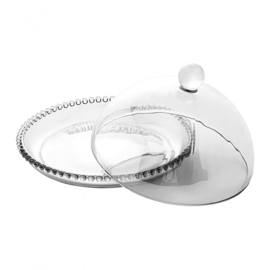 Queijeira 19,5cm Por 12cm Pearl De Cristal Ecológico Wolff